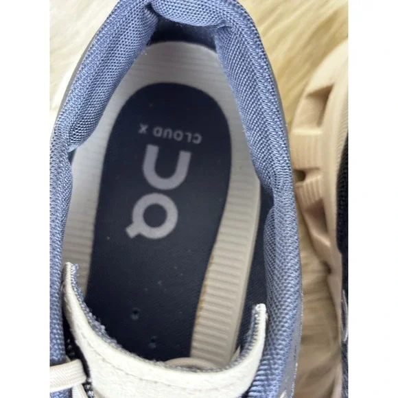 ON Women's Navy and White Cloud Sneakers - Picture 8 of 8